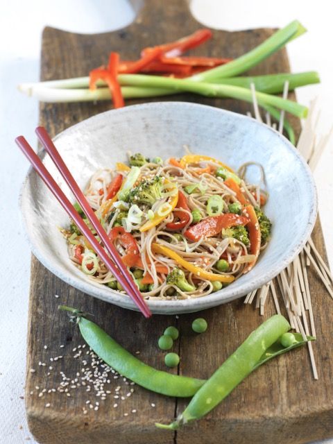 Wok de légumes et graines de sésame